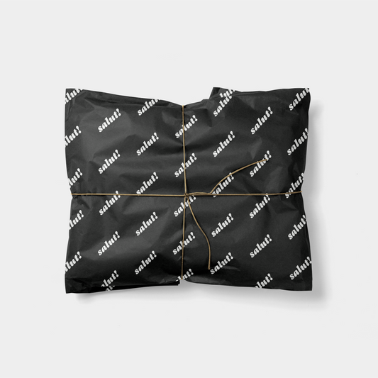 'Salut!' Custom Typography Gift Wrap II-Gift Wrapping-The Design Craft