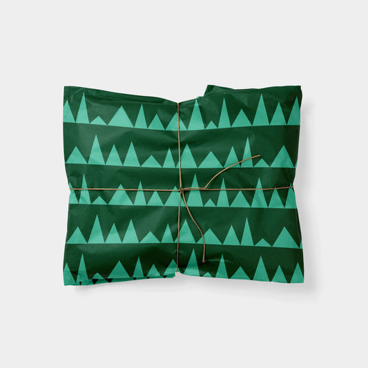 Sawtooth Pattern Holiday Tree Gift Wrap