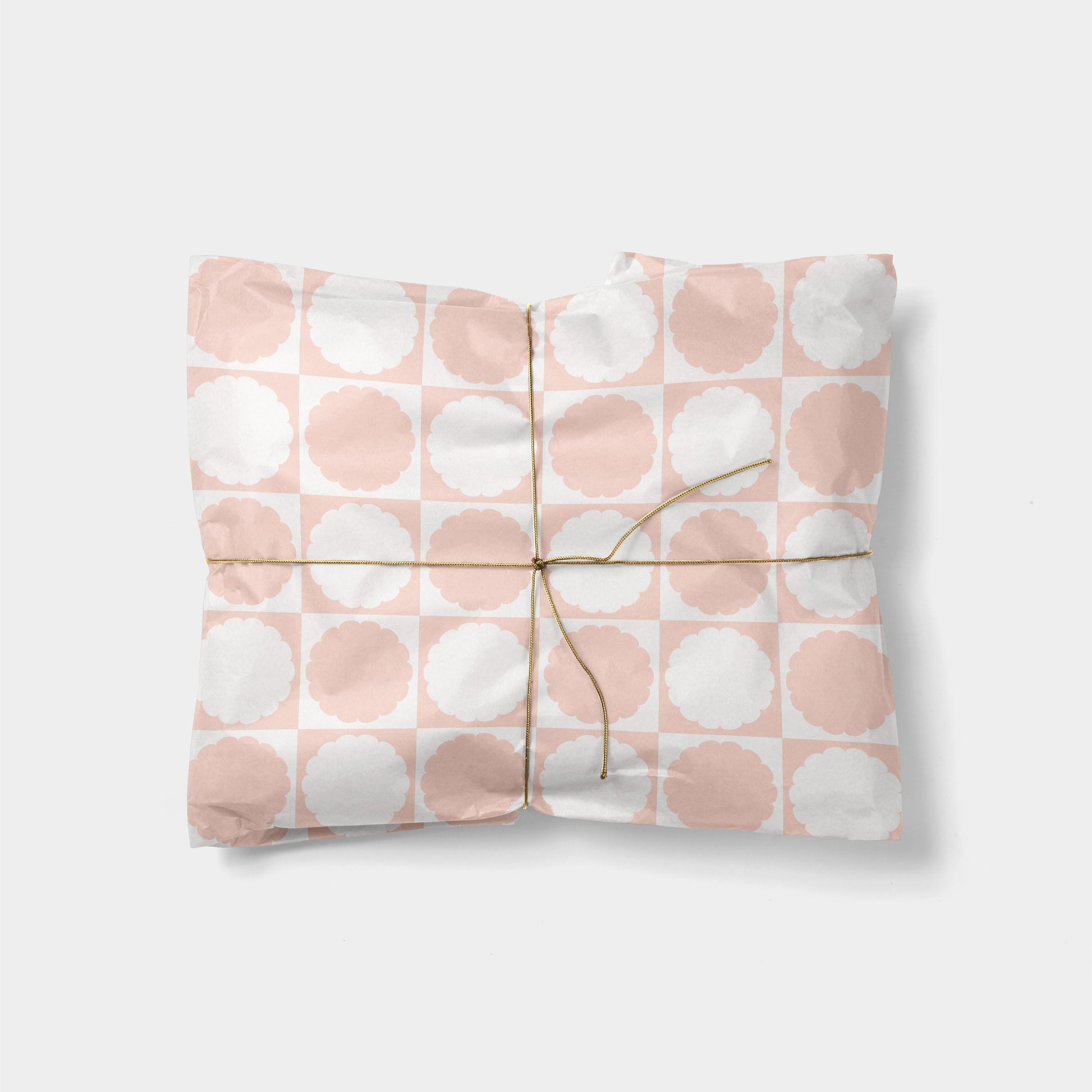 Scallop Checker Gift Wrap-Gift Wrapping-The Design Craft