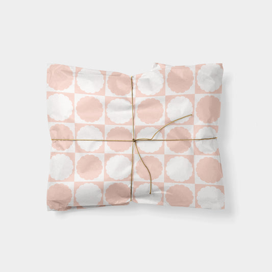 Scallop Checker Gift Wrap