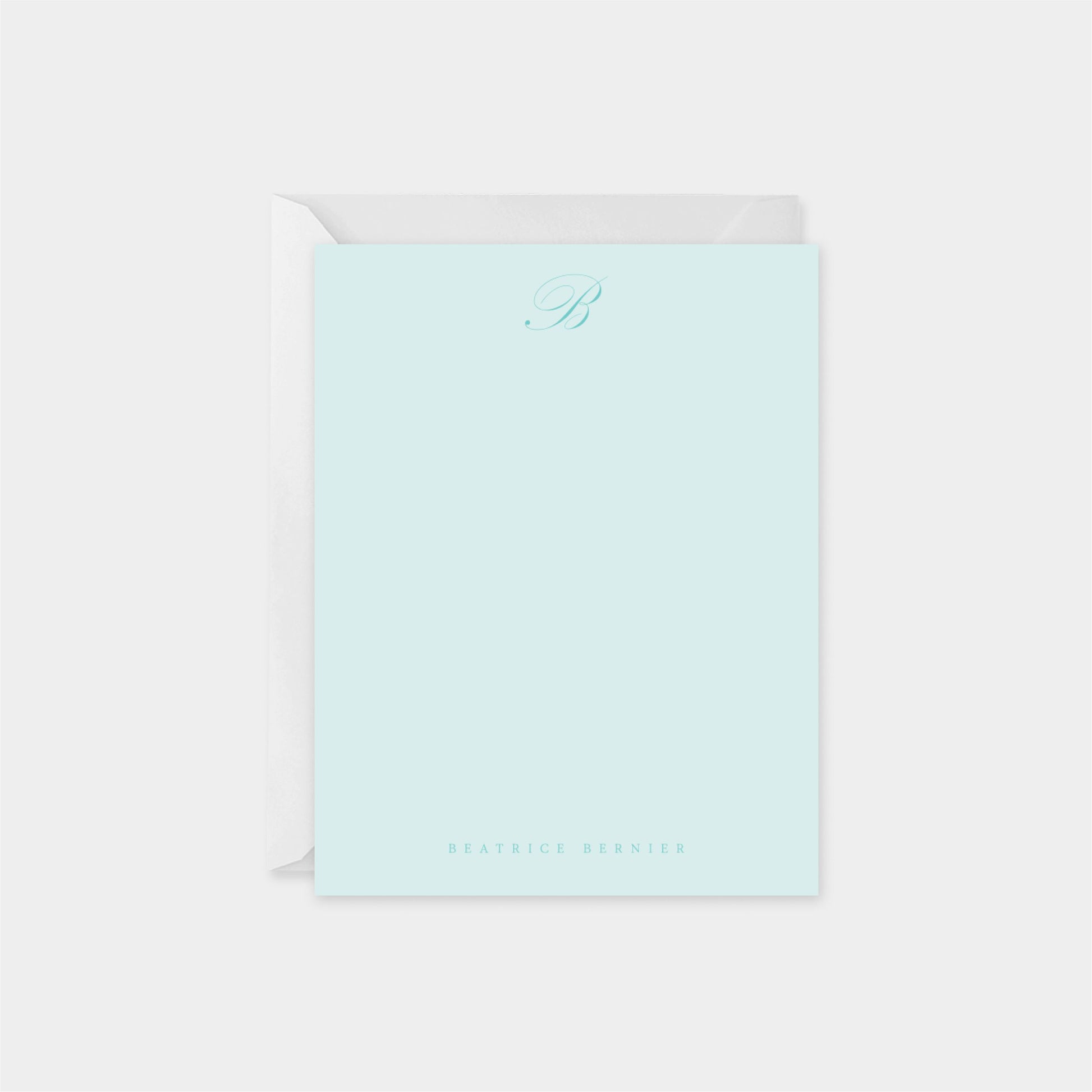 Script Monogram Note Card II-Greeting & Note Cards-The Design Craft