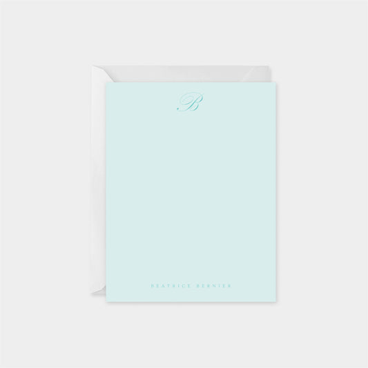 Script Monogram Note Card II-Greeting & Note Cards-The Design Craft