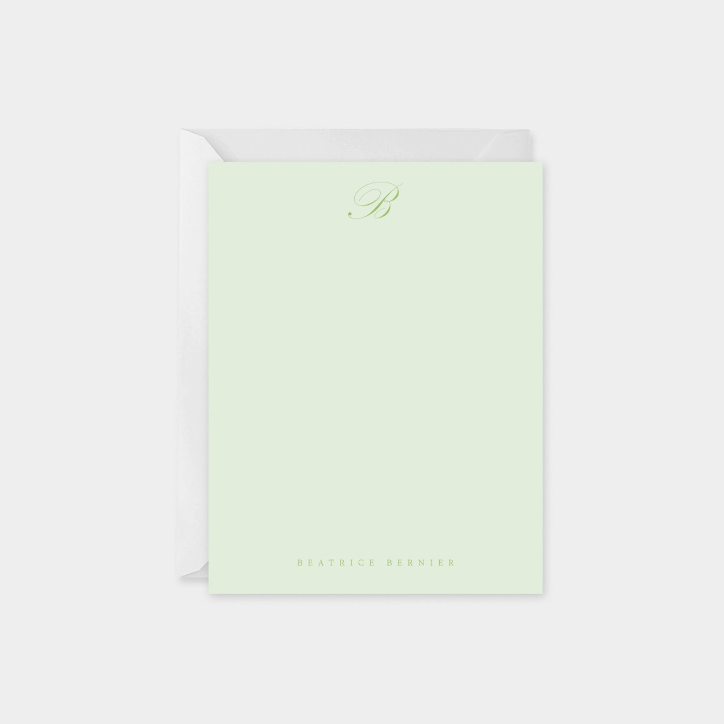 Script Monogram Note Card III-Greeting & Note Cards-The Design Craft