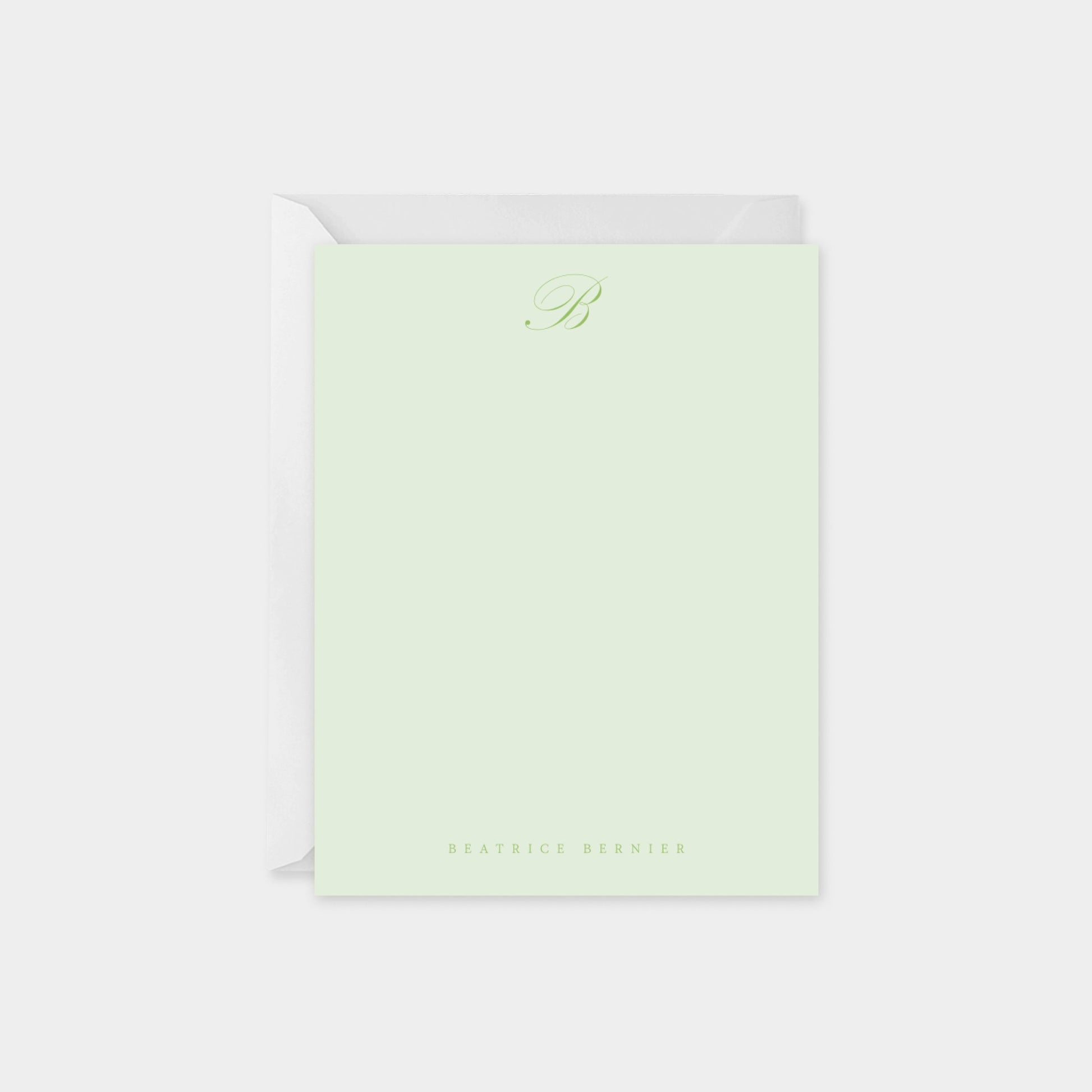 Script Monogram Note Card III-Greeting & Note Cards-The Design Craft