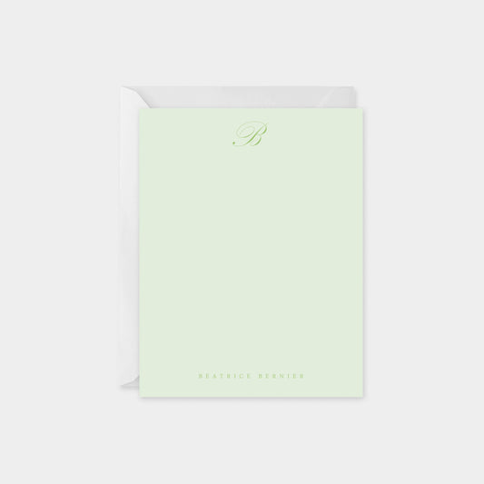 Script Monogram Note Card III-Greeting & Note Cards-The Design Craft