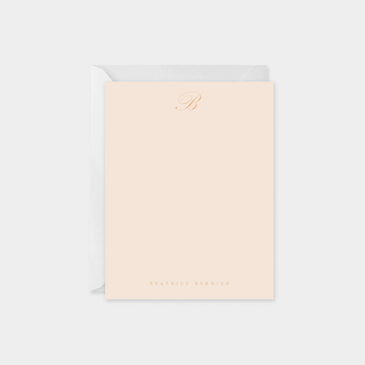 Script Monogram Note Card IV-Greeting & Note Cards-The Design Craft