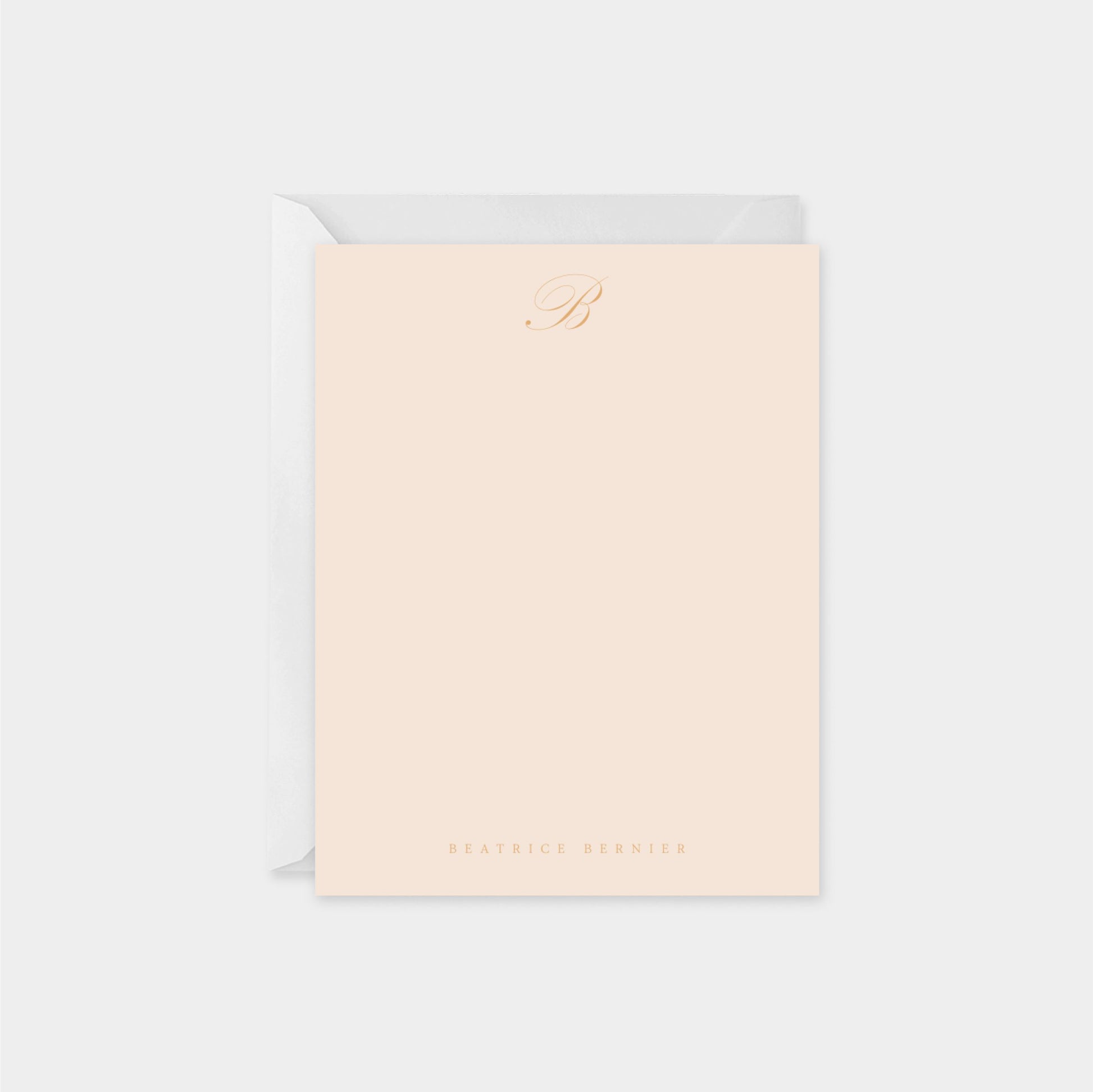 Script Monogram Note Card IV-Greeting & Note Cards-The Design Craft