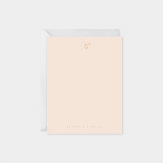 Script Monogram Note Card IV-Greeting & Note Cards-The Design Craft