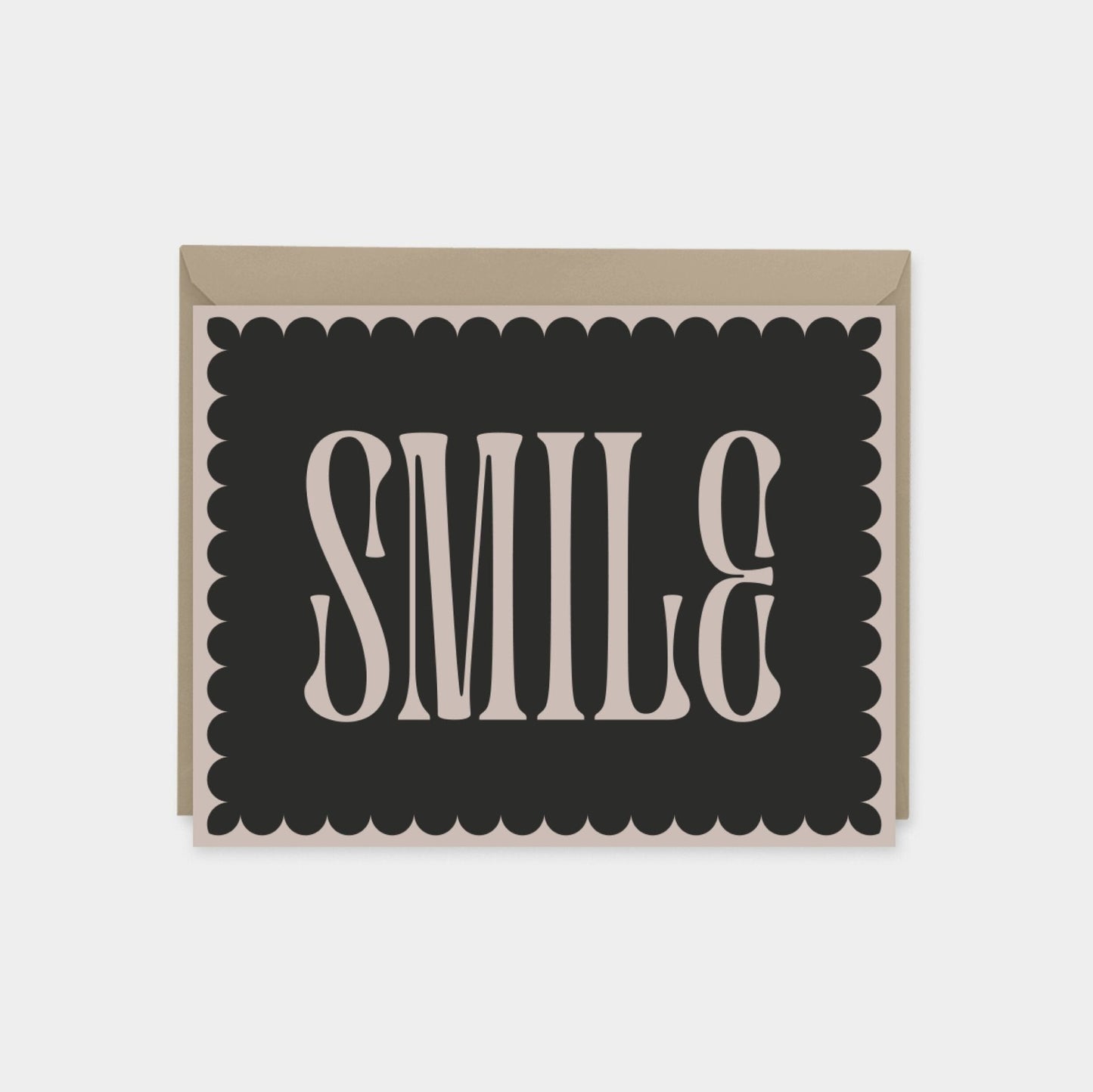 "Smile" Decorative Typography Cards-Greeting & Note Cards-The Design Craft