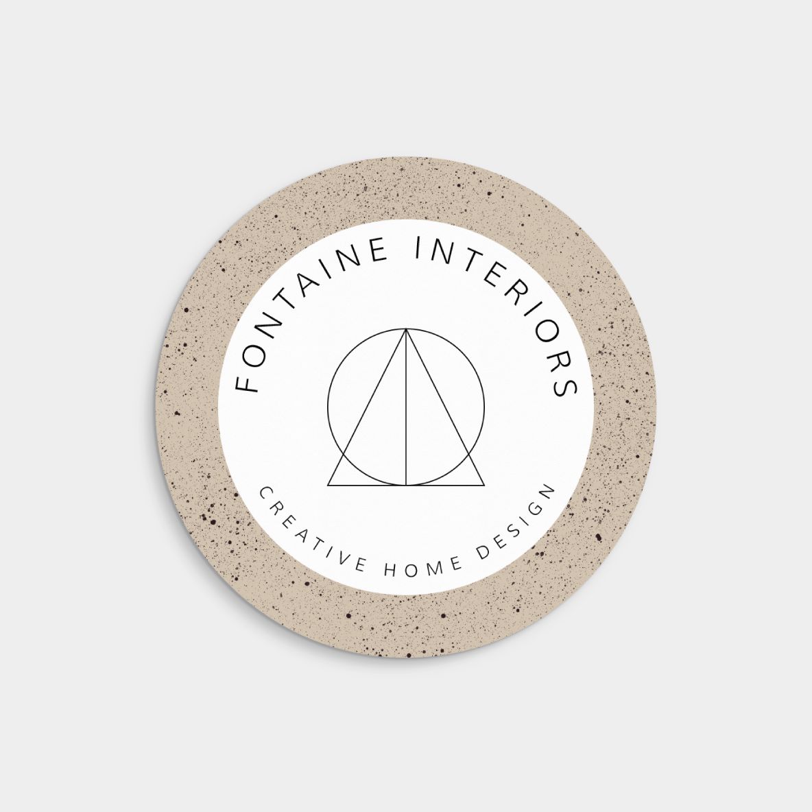 Speckled Circle Product Label with Logo,-Design Template-The Design Craft