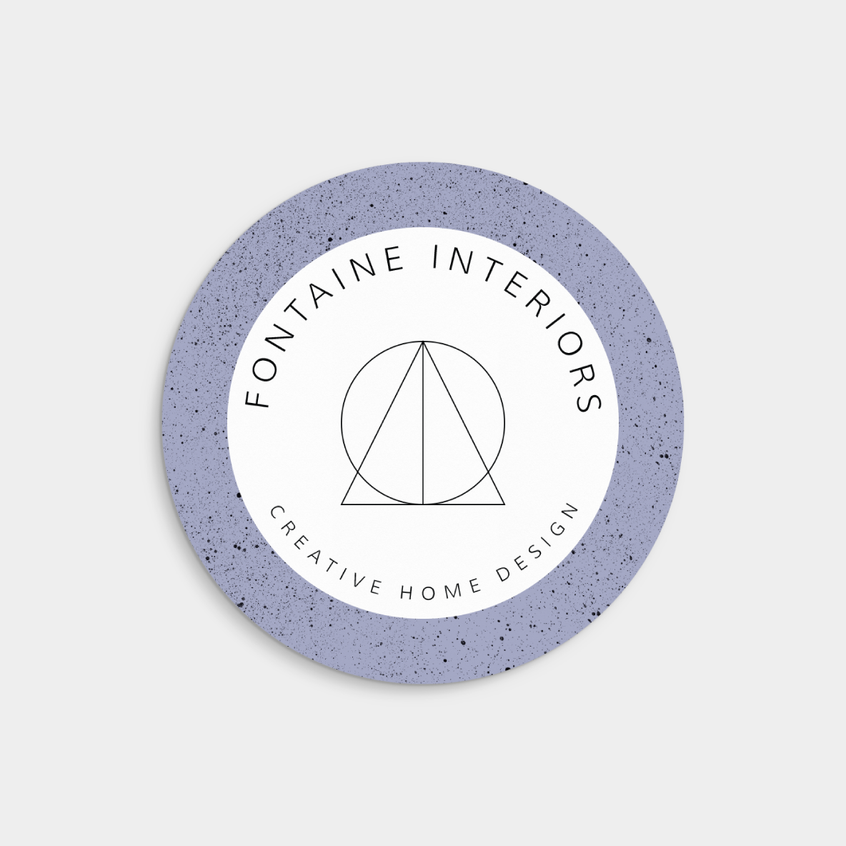 Speckled Circle Product Label with Logo,-Design Template-The Design Craft