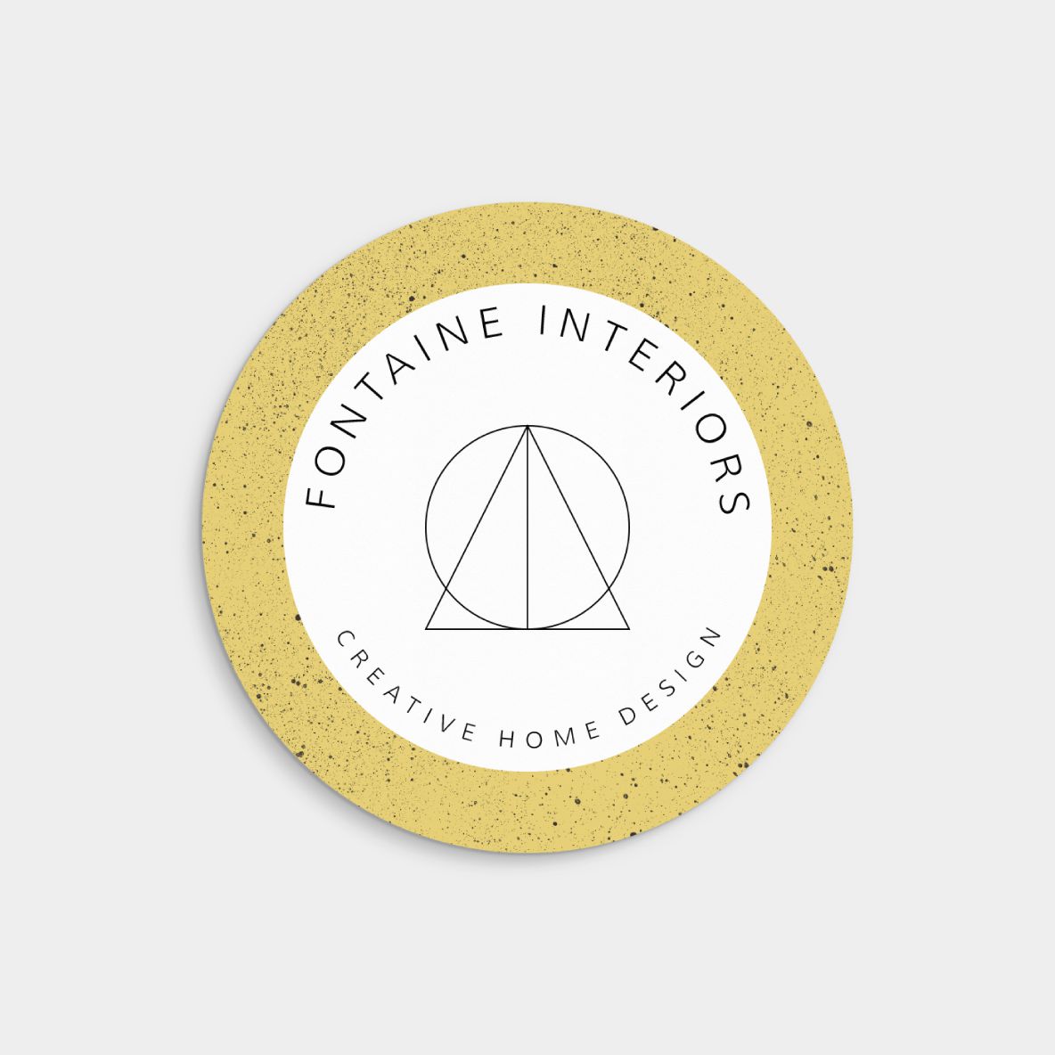 Speckled Circle Product Label with Logo,-Design Template-The Design Craft