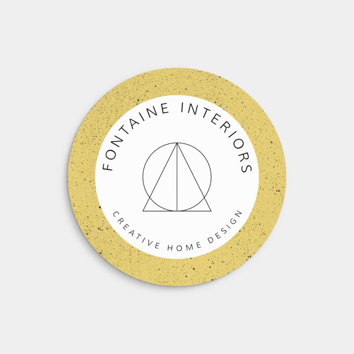 Speckled Circle Product Label with Logo,-Design Template-The Design Craft