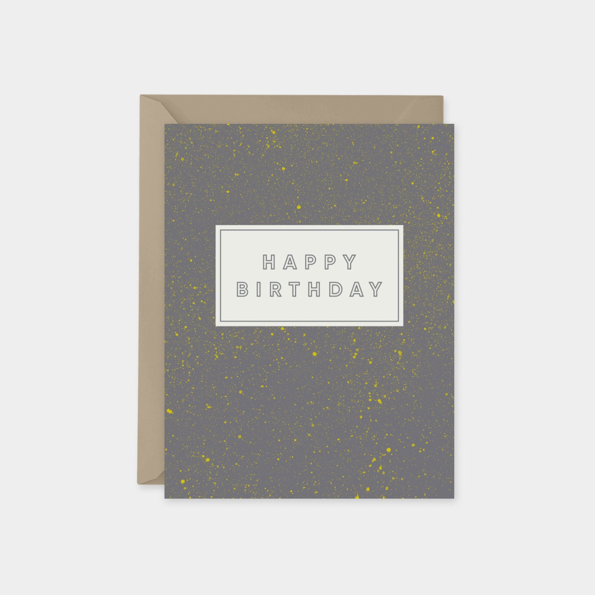 Speckled Happy Birthday Cards, Custom-Greeting & Note Cards-The Design Craft