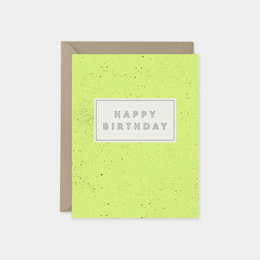 Speckled Happy Birthday Cards, Custom-Greeting & Note Cards-The Design Craft