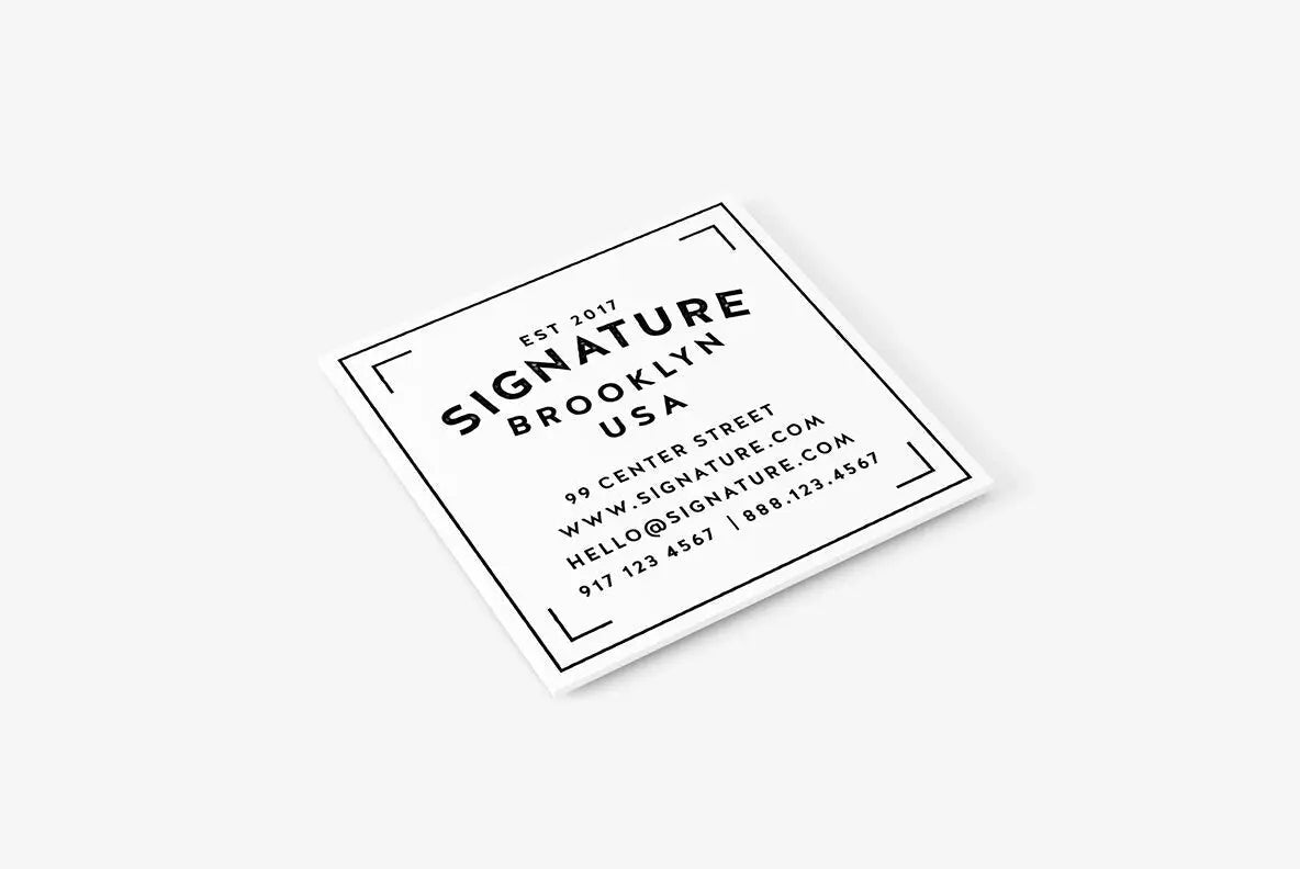 Square Business Card Stamp IX