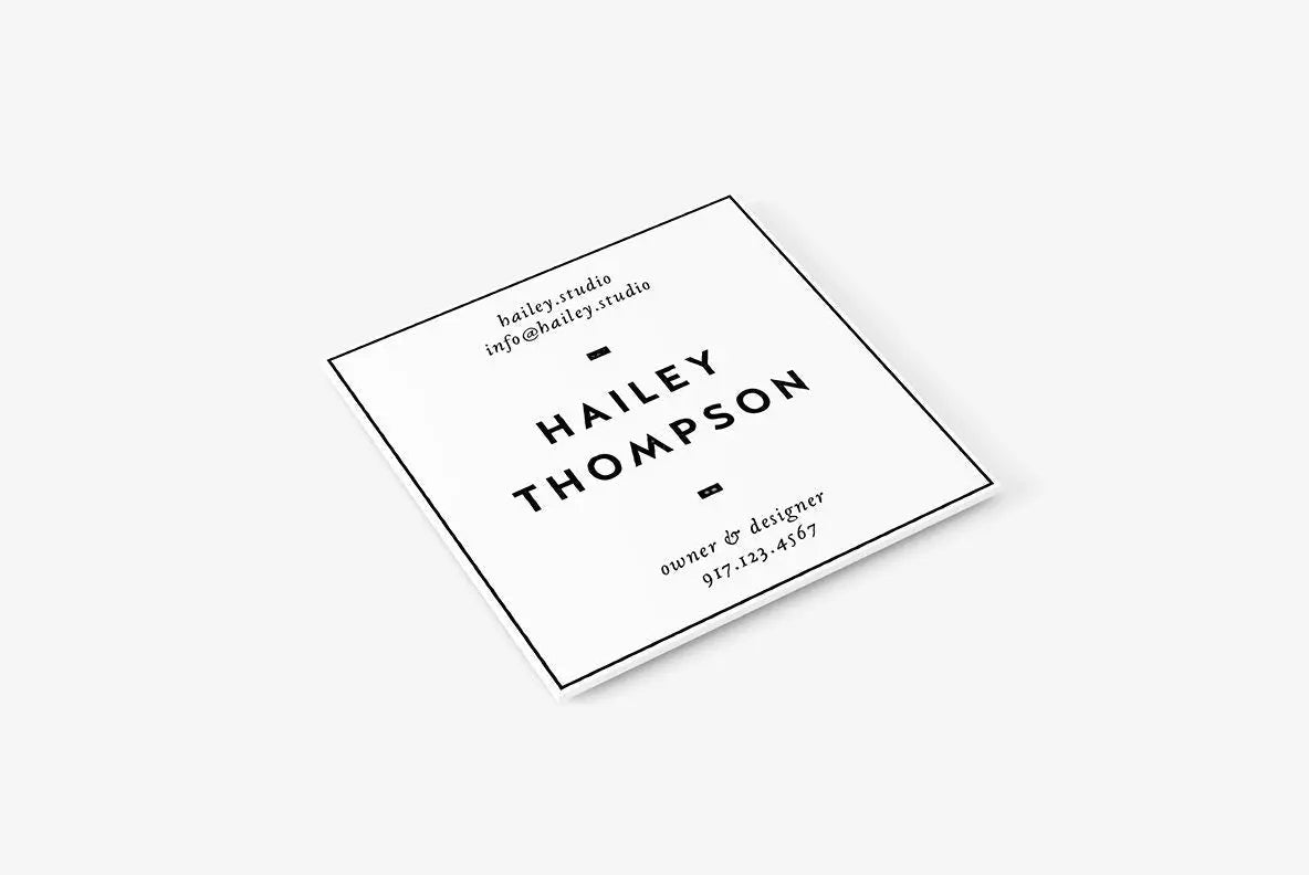 Square Business Card Stamp VIII