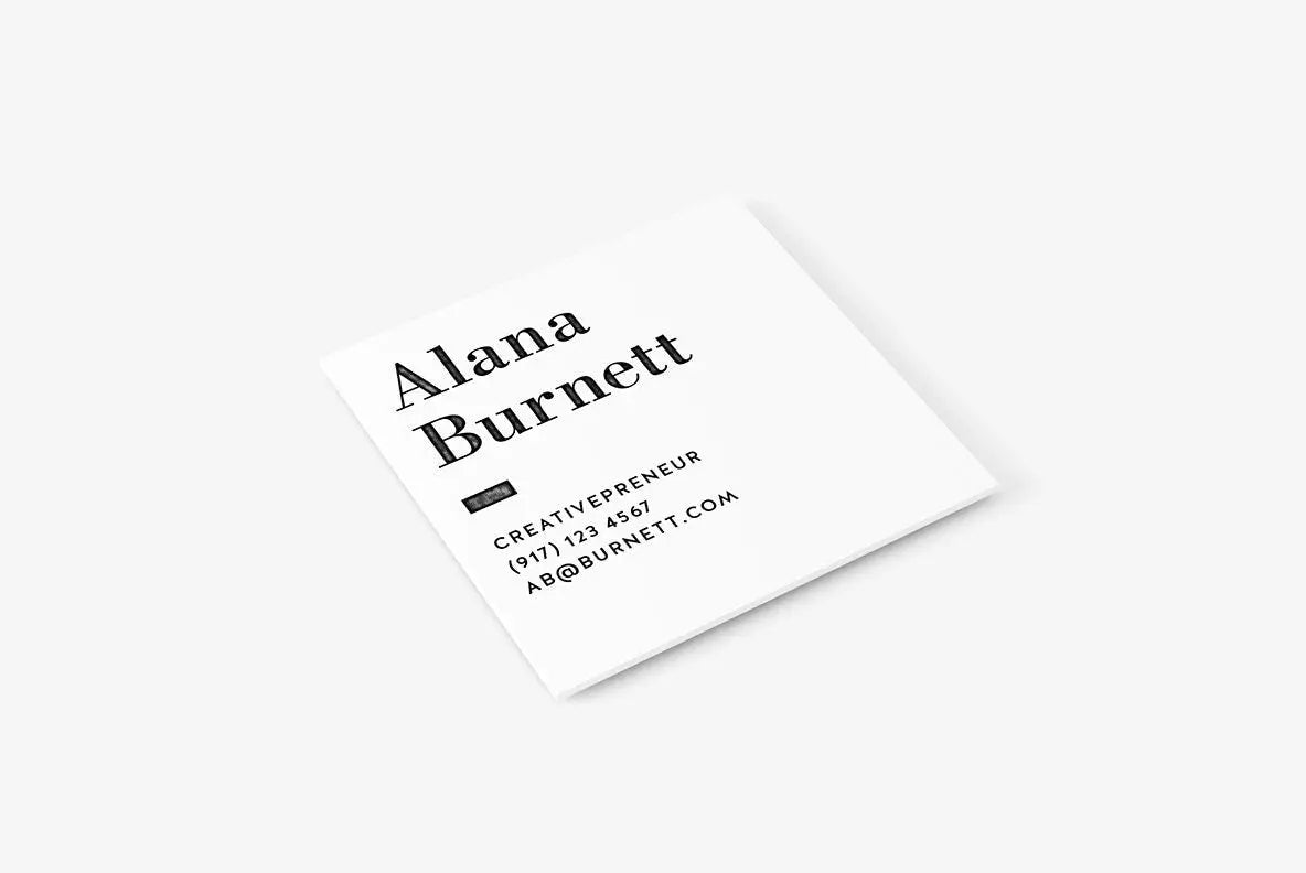 Square Business Card Stamp XIV