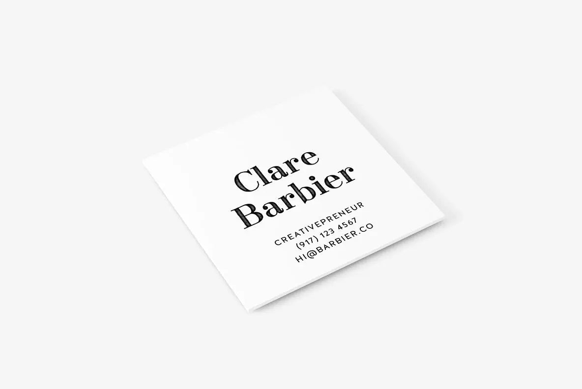 Square Business Card Stamp XVIII