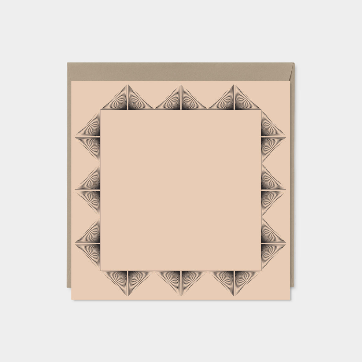 Square Deco Border Note Card III-The Design Craft