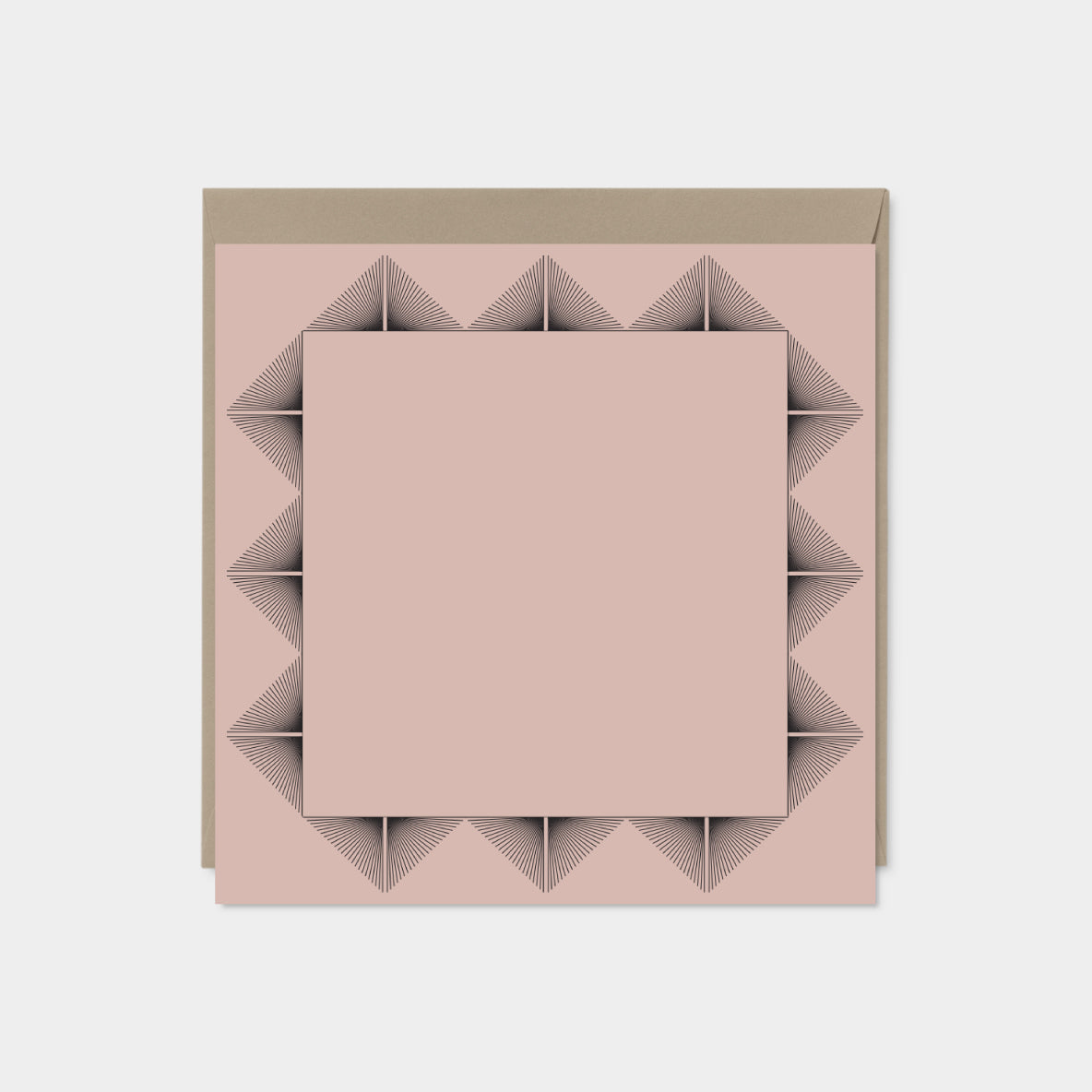 Square Deco Border Note Card VI-The Design Craft