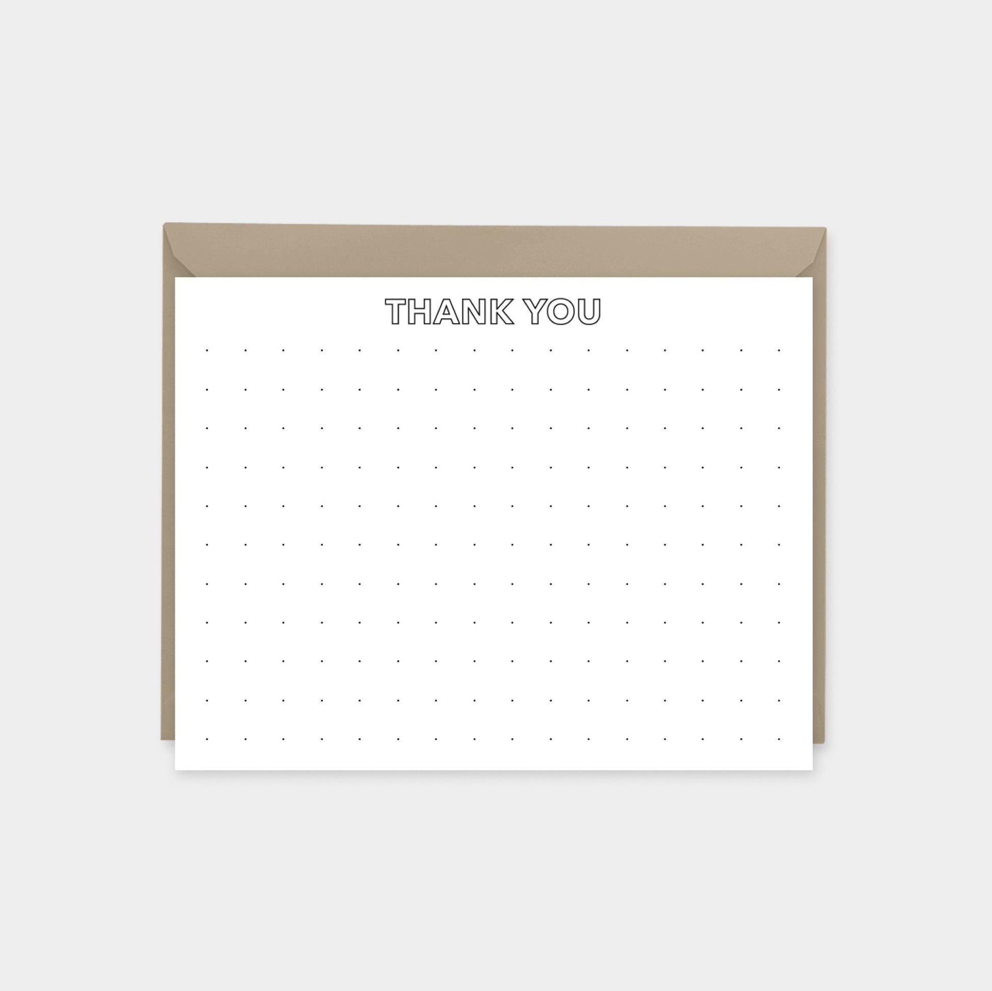 Square Microdot Grid Notecard Set,-Greeting & Note Cards-The Design Craft