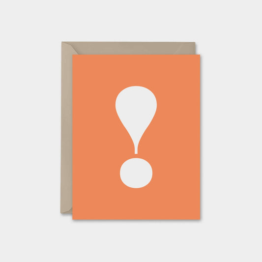 Surprise Exclamation Point Card, Orange,-Greeting & Note Cards-The Design Craft