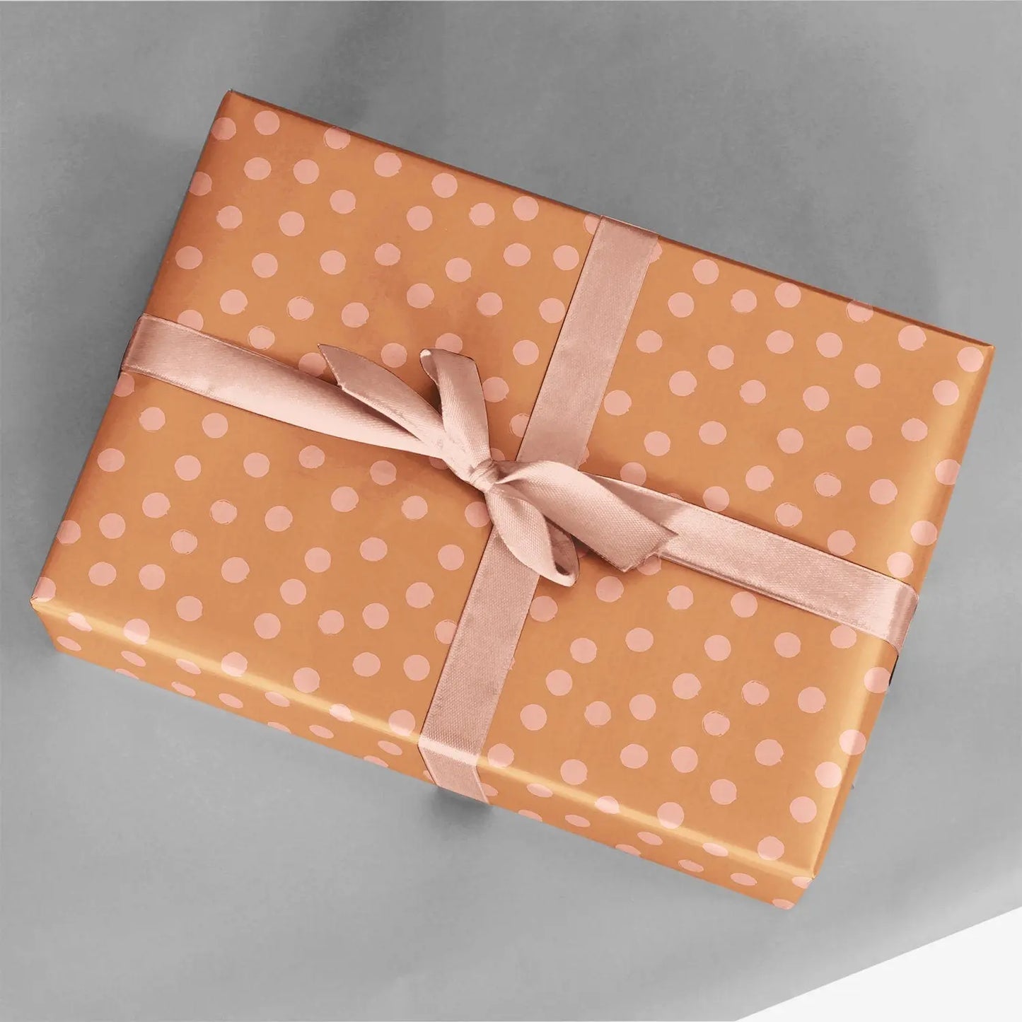 Terracotta Dots Veggie Stamp Gift Wrap