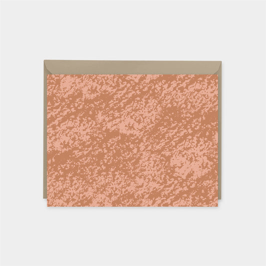 Terracotta and Coral Painted Texture-Greeting & Note Cards-The Design Craft