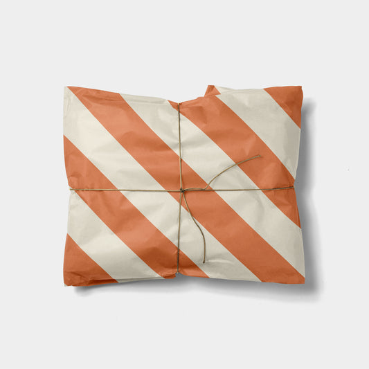 Terracotta and Cream Colorful Striped-Gift Wrapping-The Design Craft