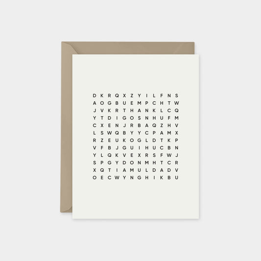 Thank You Dad Word Search Card,-Greeting & Note Cards-The Design Craft