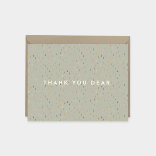 "Thank You Dear" Brush Pattern Cards-Greeting & Note Cards-The Design Craft