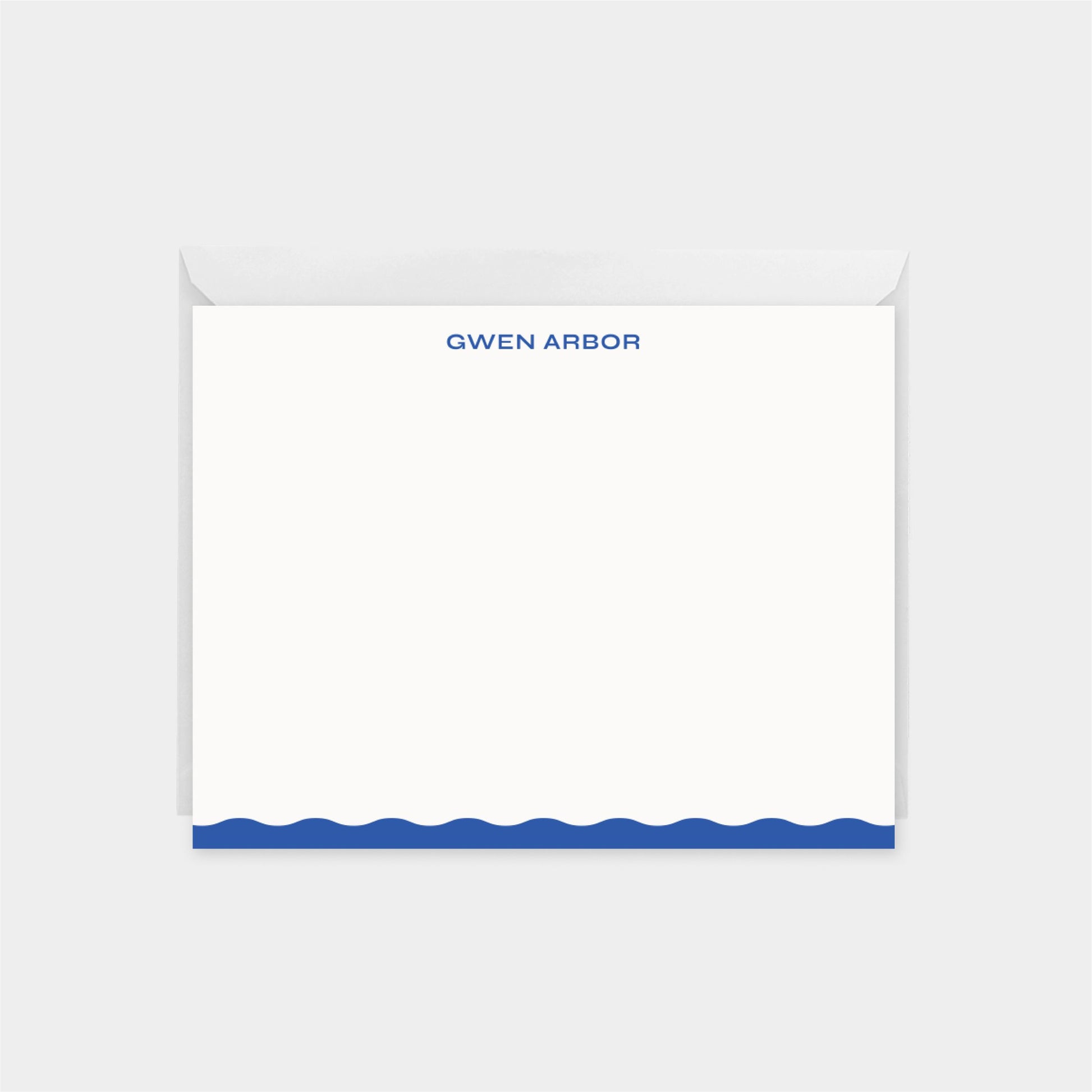 Thank You Notes with Wavy Edge Note Card-Greeting & Note Cards-The Design Craft