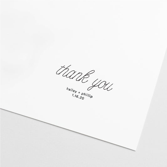 Thank You Stamp, Wedding Stationery-Rubber Stamps-The Design Craft