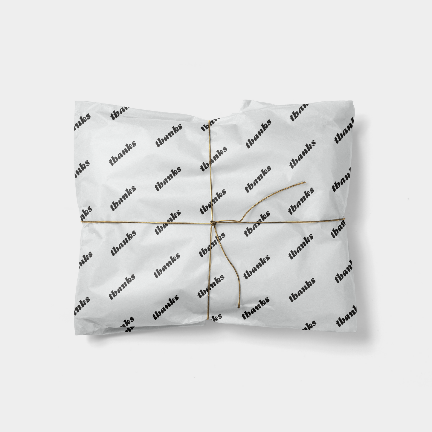 'Thanks' Custom Typography Gift Wrap-Gift Wrapping-The Design Craft