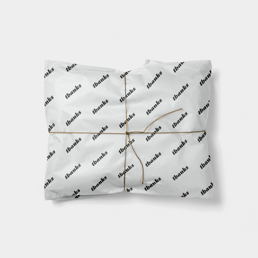 'Thanks' Custom Typography Gift Wrap-Gift Wrapping-The Design Craft