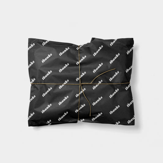 'Thanks' Custom Typography Gift Wrap II-Gift Wrapping-The Design Craft