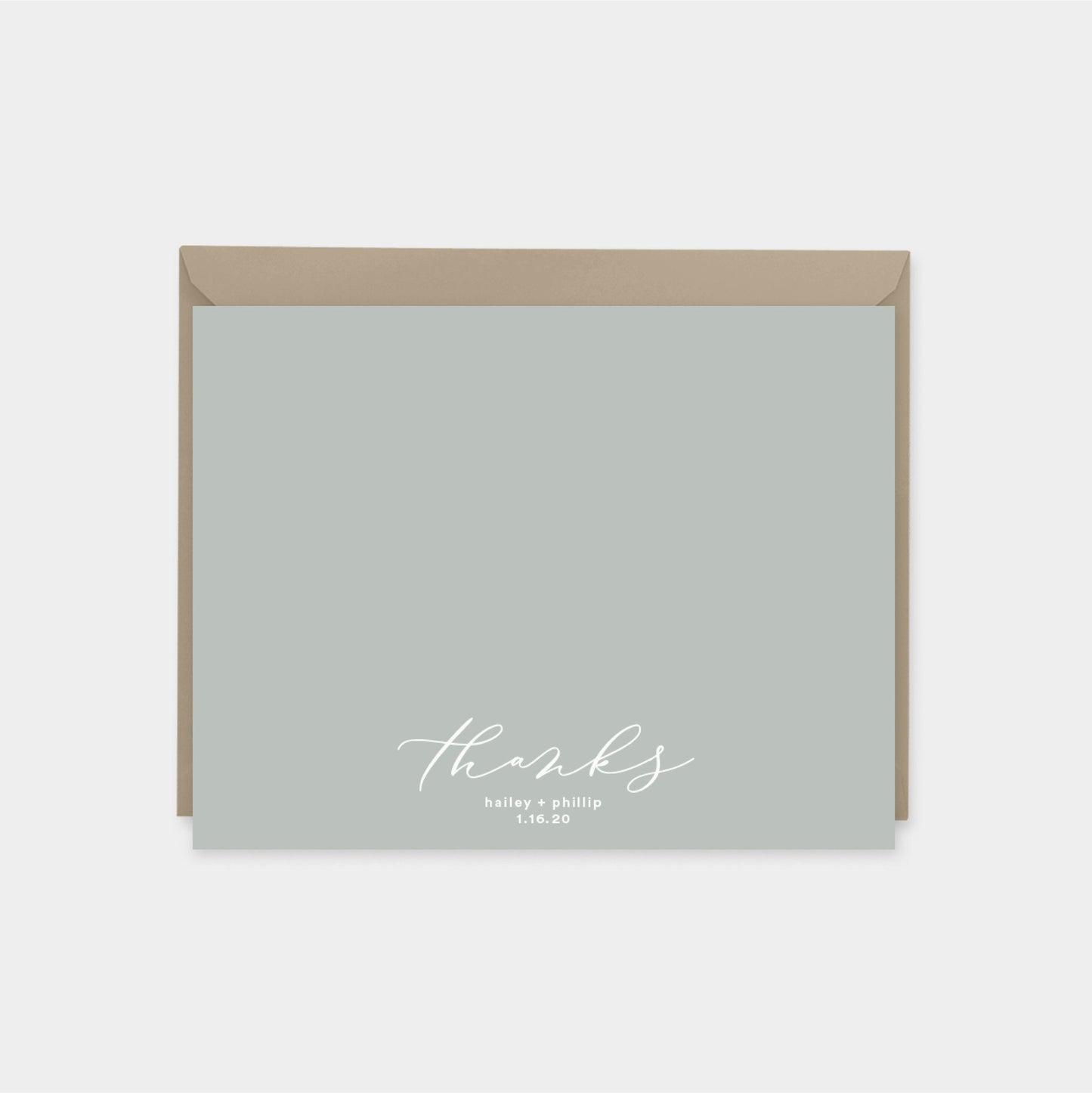 Thanks Script Note Cards, Wedding Note-Greeting & Note Cards-The Design Craft