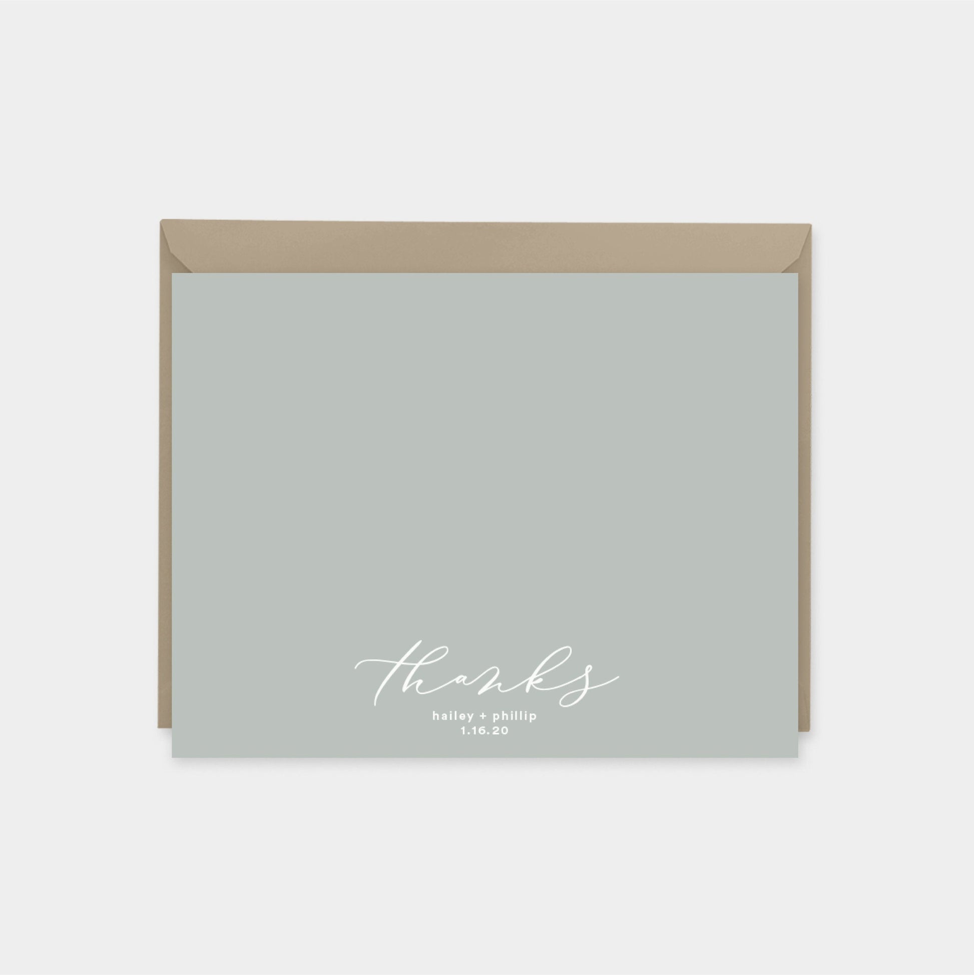 Thanks Script Note Cards, Wedding Note-Greeting & Note Cards-The Design Craft