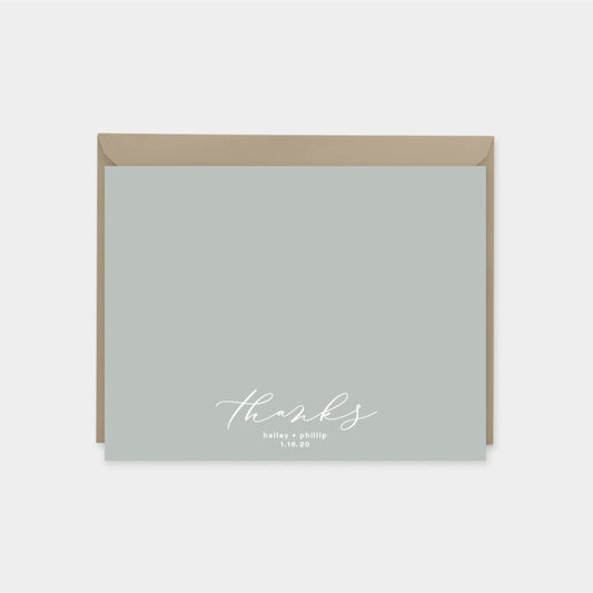 Thanks Script Note Cards, Wedding Note-Greeting & Note Cards-The Design Craft