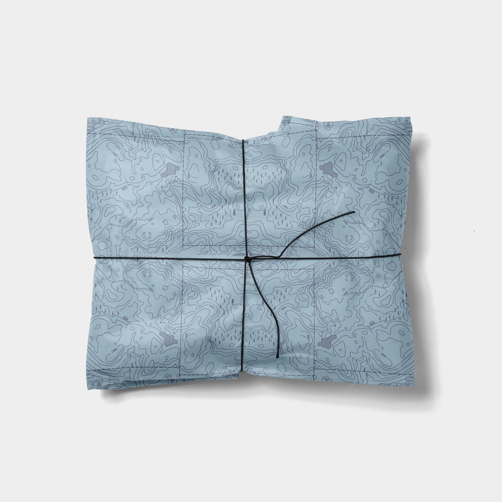 Topographic Map Gift Wrap XI-Gift Wrapping-The Design Craft