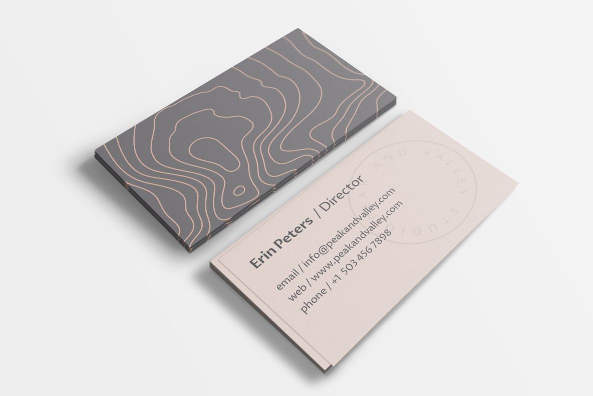 Topographic Map Stationery Set II-Design Template-The Design Craft