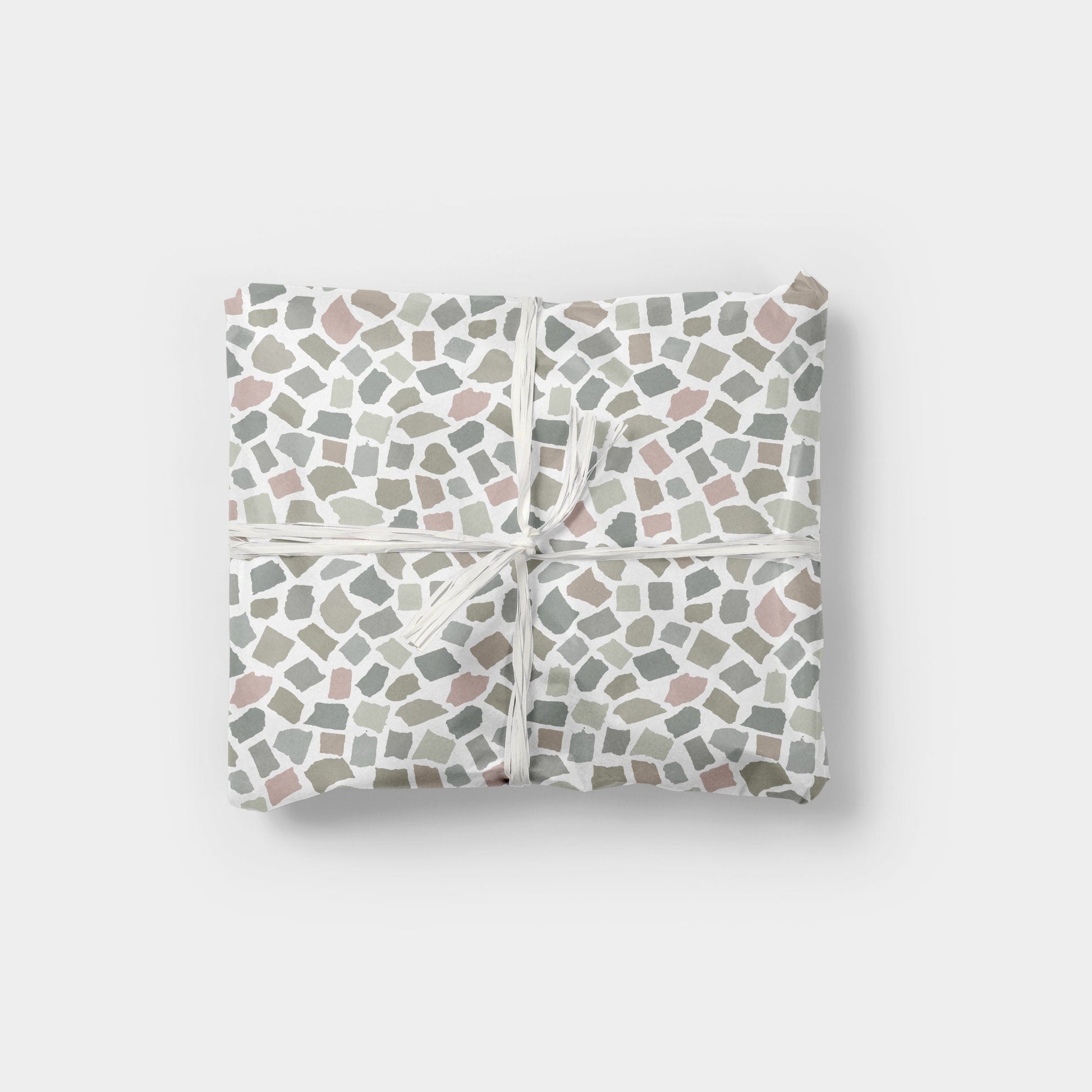 Torn Paper Collage Gift Wrap-Gift Wrapping-The Design Craft