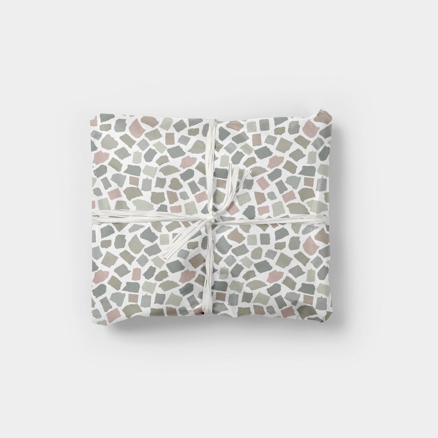 Torn Paper Collage Gift Wrap II-Gift Wrapping-The Design Craft