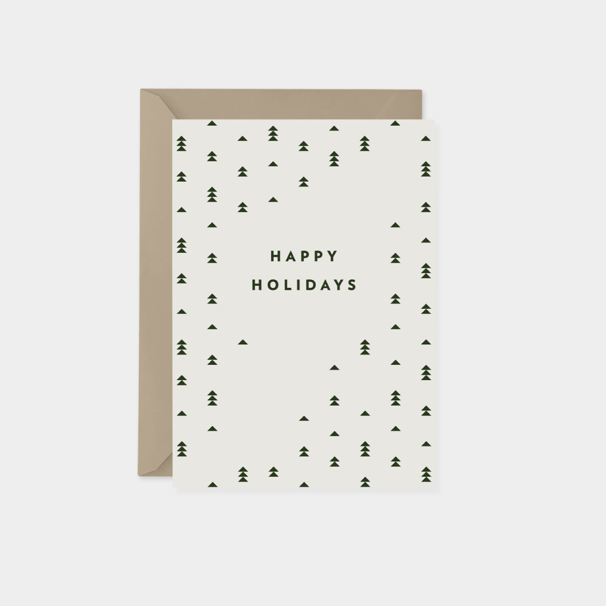 Tree Pattern Holiday Card V-Greeting & Note Cards-The Design Craft