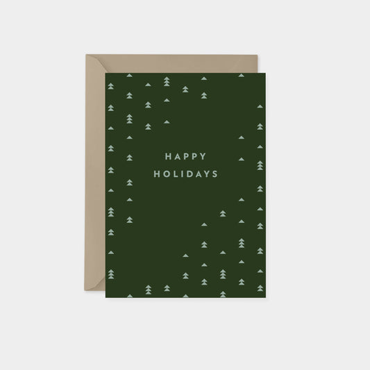 Tree Pattern Holiday Card VII-Greeting & Note Cards-The Design Craft