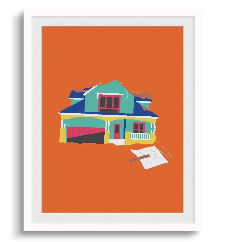 Tropical Depression - Damaged House-Art-The Design Craft