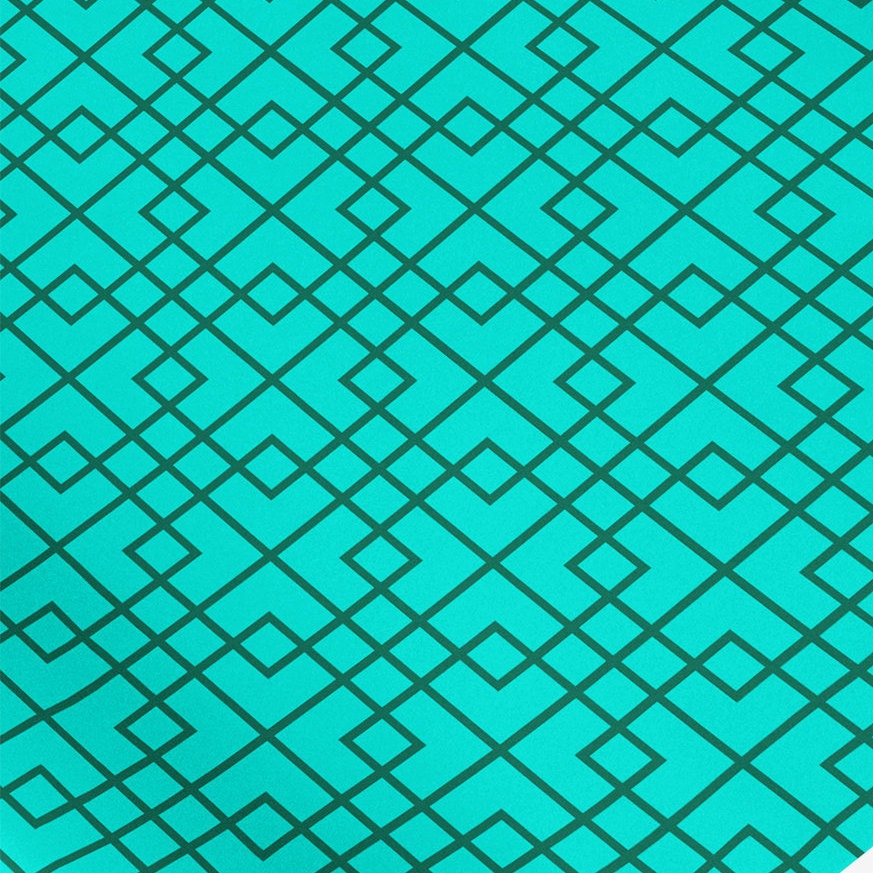 Turquoise Chinese Lattice Gift Wrap-Gift Wrapping-The Design Craft