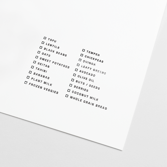 Vegan Grocery List Stamp