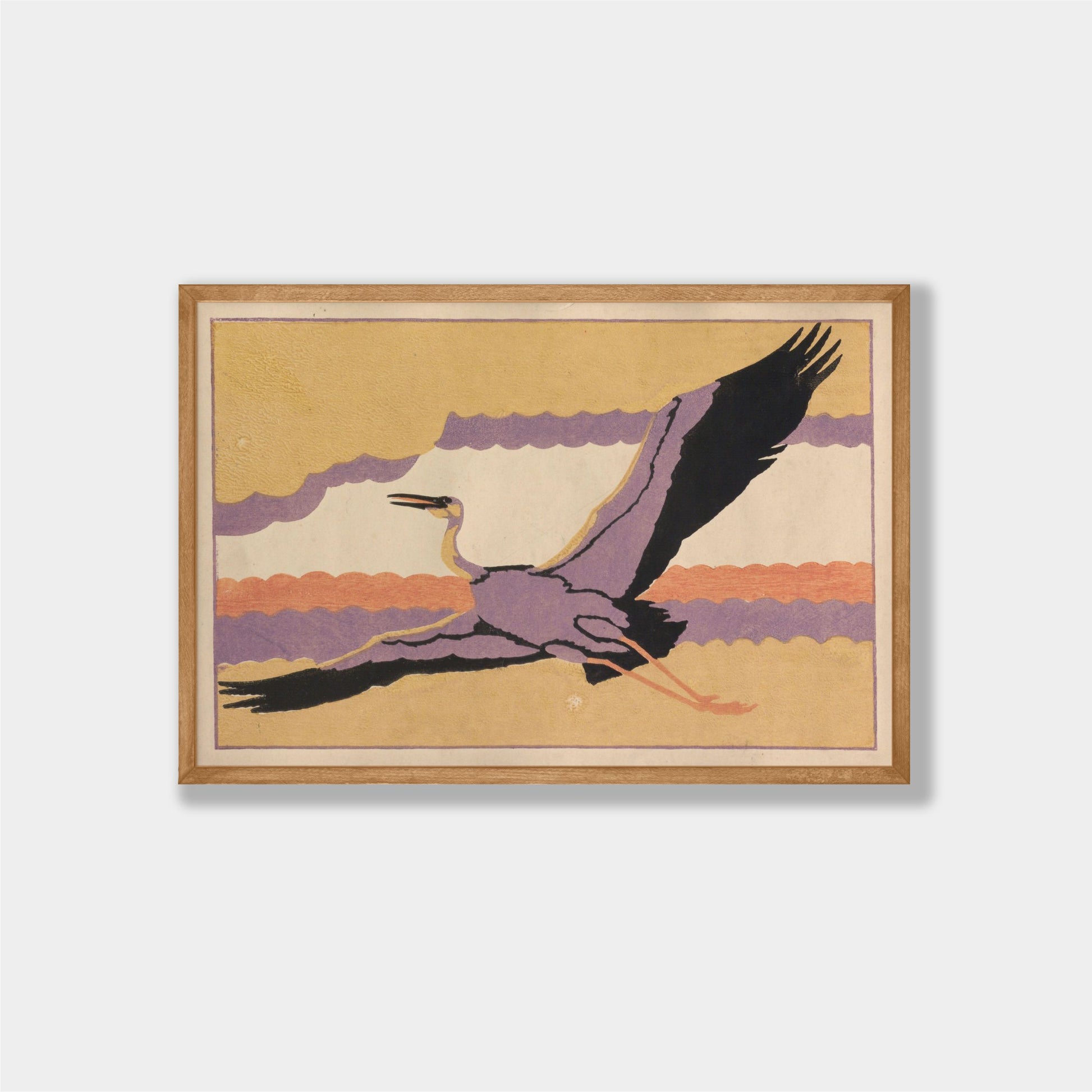 Vintage Bird Japanese Art Print-Art Prints-The Design Craft